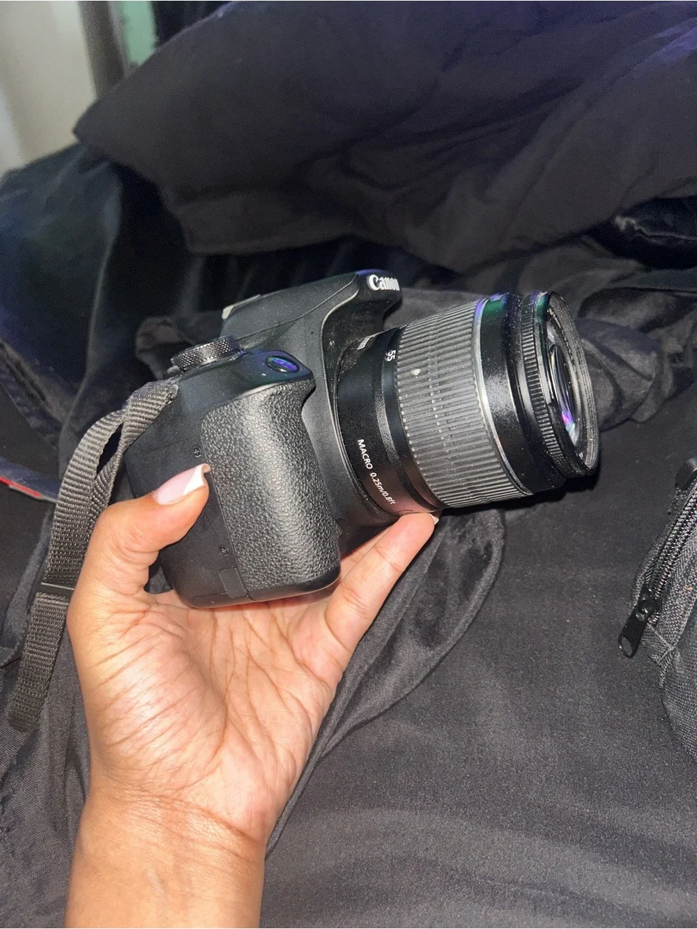 Canon Black DSLR with 18-55mm Lens